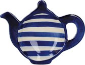 Globe Bands Theezakjeshouder, Keramiek, Blauw, Gestreept - London Pottery | Out Of The Blue