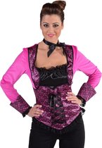 Top met korset Burlesque Pink-Maat:XS