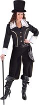 Middeleeuwen & Renaissance Kostuum | Mantel Admiraal Nelson Zware Zeeslag Zwart Vrouw | Small | Carnaval kostuum | Verkleedkleding