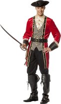 Wilbers & Wilbers - Piraat & Viking Kostuum - Piraat Bermuda Driehoek - Man - rood - Maat 50 - Carnavalskleding - Verkleedkleding