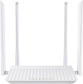 DrPhone WR10 – Gigabit WiFi Router - 1200Mbps - 4 Antennes – 4 LAN-poorten – 1 WAN-poort - Wit