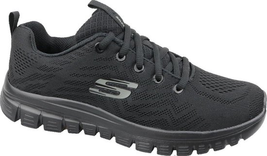 Skechers Graceful Get Connected 12615-BBK, Vrouwen, Zwart, Sneakers, maat: 38,5