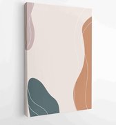 Canvas schilderij - Abstract organic shape background design for wedding invitation, clipart, print, cover, wallpaper, Wall art, Mid century modern art. 4 -    – 1815034430 - 115*7