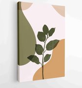 Canvas schilderij - Abstract organic shape background design for wedding invitation, clipart, print, cover, wallpaper, Wall art, Mid century modern art. 2 -    – 1815034412 - 80*60