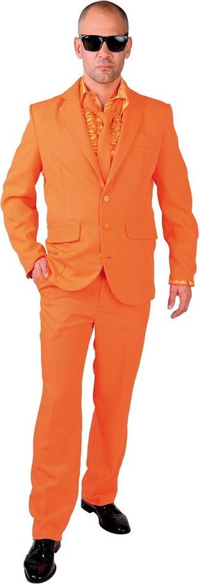 100% NL & Oranje Kostuum | Cool Men In Orange | Man | Small | Carnaval kostuum | Verkleedkleding