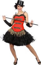 Wilbers - Circus Kostuum - Rood Corset Theater Danseres Vrouw - rood - Maat 46 - Carnavalskleding - Verkleedkleding