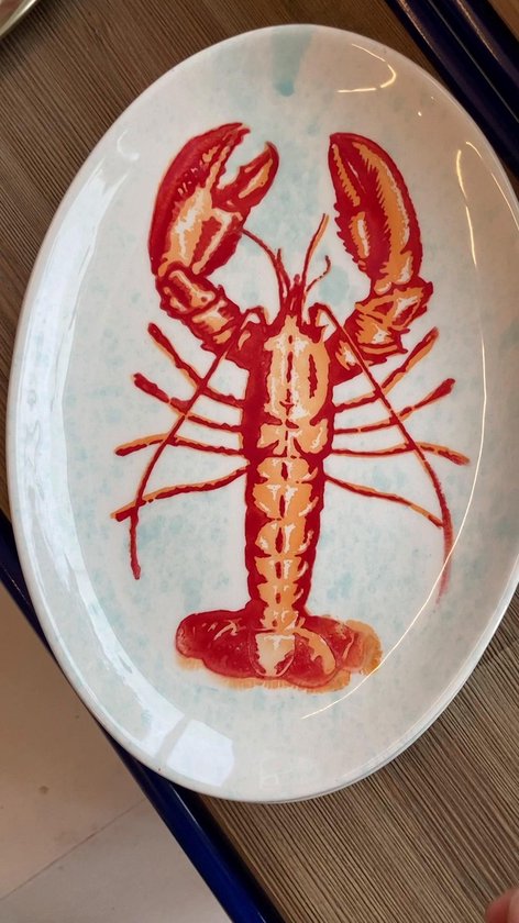 Duro Ceramics bol ovale avec crabe poterie portugaise 21 x 29,5 cm | bol
