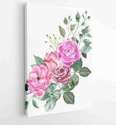 Canvas schilderij - Botanical decorative illustration for wedding invitation card  M -  Productnummer 1479259967 - 80*60 Vertical