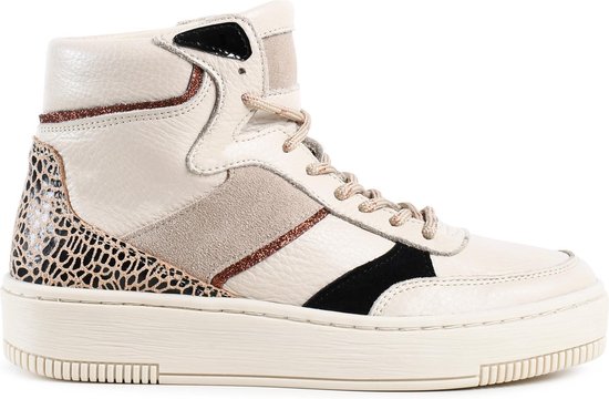 PS Poelman - Esquimo - Dames - Hoge Sneaker - Maat 39 - Off White / Multi |  bol.com