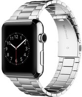 NCPS Bandje voor de Apple Watch Series 1/2/3/4/5/6/SE/7 42-44-45mm Horloge Bandje - Roestvrij staal - Horlogeband - Stainless Steel - Polsband - Vouwsluiting - Zilver