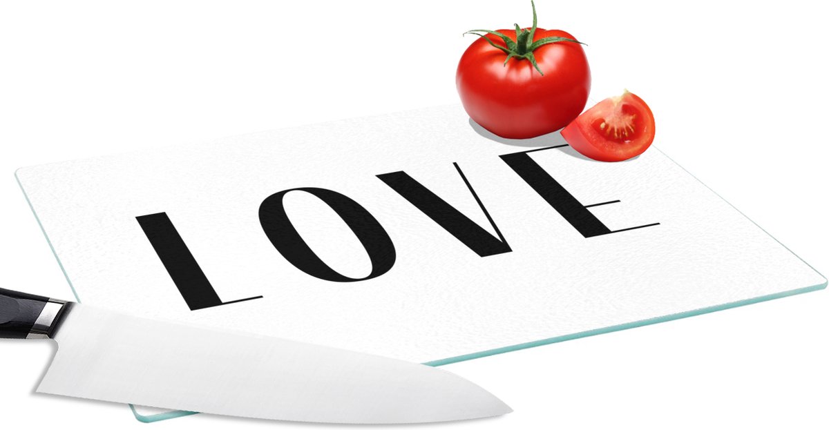 Glazen Snijplank - 28x20 - Spreuken - Quotes - Love - Snijplanken Glas