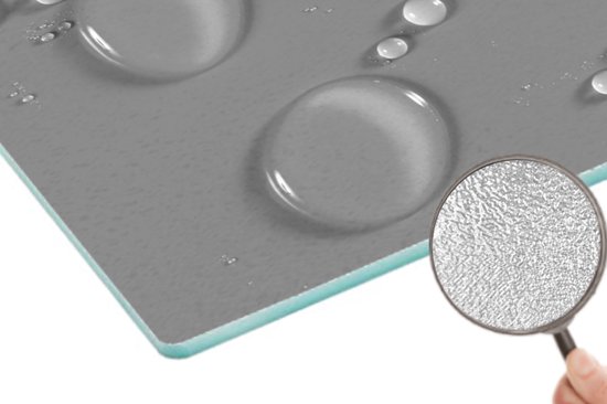 Planche à découper en Verres - 28x20 - Gouttes Water - noir et blanc - Planches à découper en Glas
