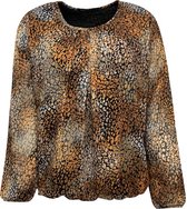 Pink Lady blouse camel print LM - maat S