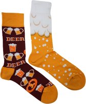 La Pèra Unisex Grappige Cool Socks - Bier Sokken - Huissokken - Happy - Cadeau - Gift - Maat 39-42