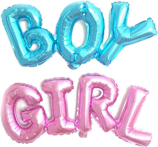 Boy & Girl ballon - Gender reveal party - roze & blauw - Follieballonnen