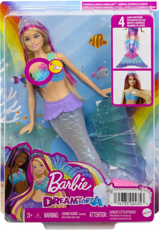 Barbie Dreamtopia - Barbiepop - Zeemeermin met twinkelende lichten — afbeelding 3