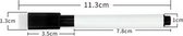 Whiteboardstift fijne punt zwart met magneet / wisser (5 stuks)