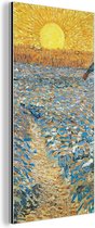 Wanddecoratie Metaal - Aluminium Schilderij Industrieel - De zaaier - Vincent van Gogh - 80x160 cm - Dibond - Foto op aluminium - Industriële muurdecoratie - Voor de woonkamer/slaapkamer