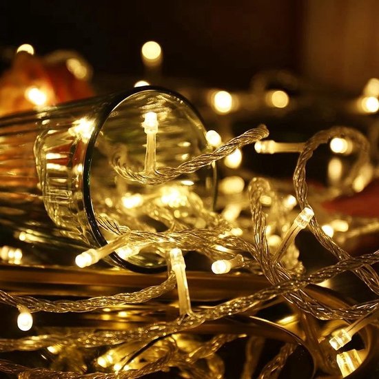 Kerstverlichting voor Binnen - 30 Meter - 300 LED Lampjes - Warm Wit - 8  Lichtfuncties... | bol.com