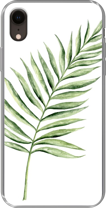 Telefoonhoesje Geschikt voor iPhone XR hoesje - Plant - Waterverf - Aquarel - Siliconen Telefoonhoesje Telefoonhoesje