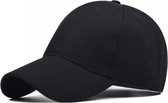 Casquette - casquette unie - coton - unisexe - taille unique - ajustable - noir