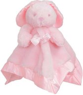Soft Touch - Konijn - Knuffeldoek - Pluche met Satijn en Strik - Bunny - 38 cm - Roze
