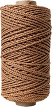 Katoen macramé touw - Macramé koord - Mokka - 3mm dik - 140 meter - 600 gram