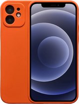 Smartphonica iPhone 12 Pro siliconen hoesje - Oranje / Back Cover