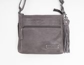 Bag2Bag Leren Schoudertas Navarra Grey Grijs