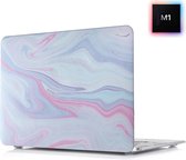 MacBook Pro 13 Inch M1 Case - Hardcover Hardcase Shock Proof Hoes A2338 Cover - Abstract Pink