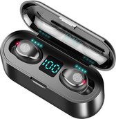 Draadloze oordopjes - Bluetooth oordopjes - Met oplaadbare case - Waterproef - Zwart