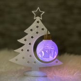3d Kerstboom Witte Met Bal / Personaliseer Je Eigen Foto Op Een Kerstbal, , Kerstcadootje, Christmas Gift, Personalized 3d Christmas Ball For The Whitetree