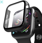 MY PROTECT - Apple Watch 45mm Bescherm Case & Screenprotector In 1 - Apple Watch Hoesje - Zwart