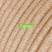 LEDatHOME – 3 aderige - Ronde elektrische kabel bedekt met jute stof – 5 meter | Van buiten SCHITTEREND, van binnen SUBLIEM!