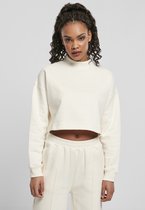 Urban Classics Crop Sweater/Trui -L- Oversized High Neck Crew Creme