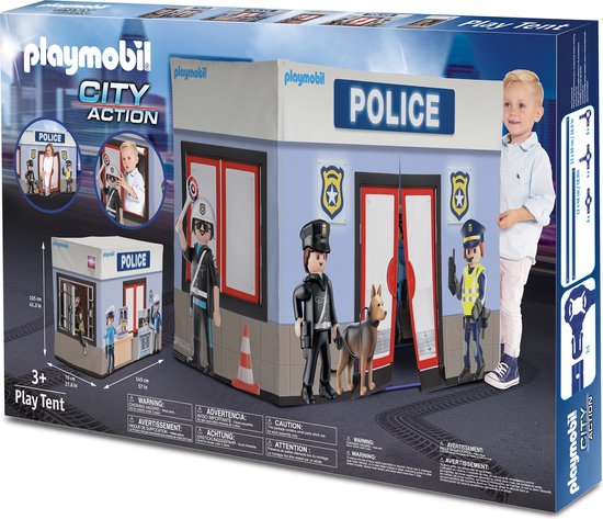 Playmobil City Action tente de jeu commissariat de police - 145 x