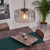 Belanian -  1-delige Tembotalo Plafondlamp - Gerookte glas lamp - Smoke lamp - Muurlamp - Industriële lamp - LED lamp - Vintage lamp - Hanglamp - gerookt glas - Zwart