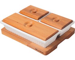 Joy Kitchen tapasplank met drie tapas schaaltjes