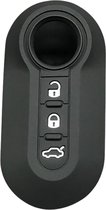 Siliconen Sleutelcover - Zwart Sleutelhoesje voor  Fiat 500 / 500L / 500X / 500C / Panda / Punto / Stilo - Sleutel Hoesje Cover - Fiat Auto Accessoires