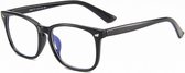 Detepo Computerbril - Blauw Licht Filter Bril - Zonder Sterkte - Beeldschermbril met Blauw Licht Filter - Blue Light Glasses - Unisex - Zwart