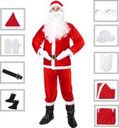 Kerstman kostuum | Kerstman pak | Verkleedkleding | 9-Delig | Rood