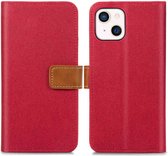 iMoshion Luxe Canvas Booktype iPhone 13 - Rood