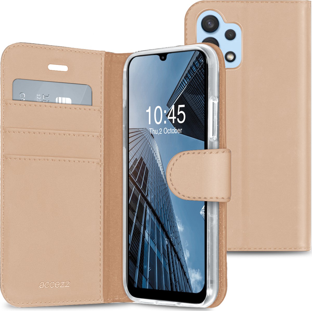 Accezz Wallet Softcase Booktype Samsung Galaxy A32 (4G) hoesje - Goud
