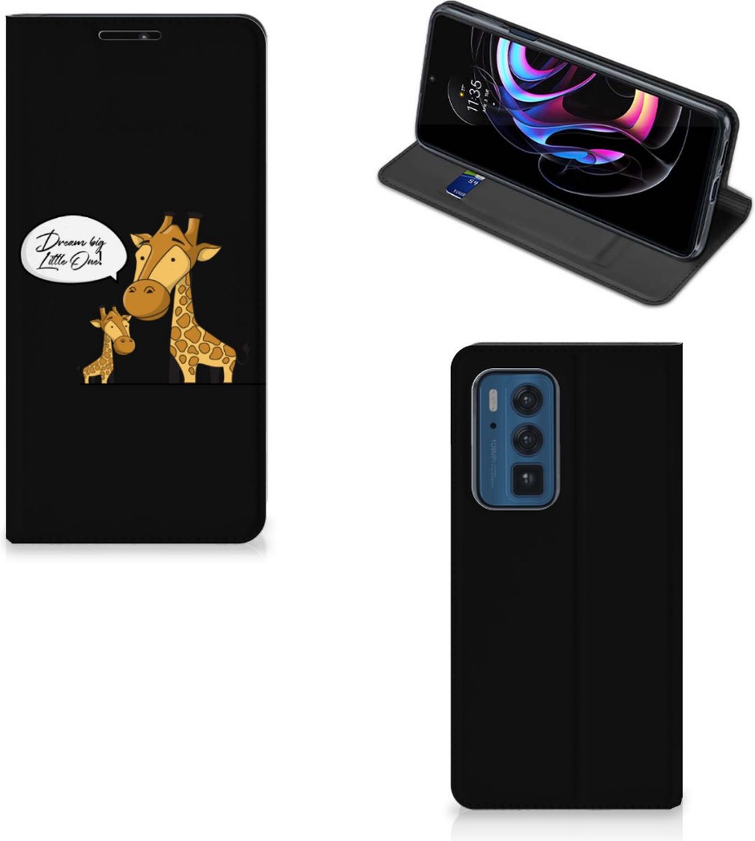 Standcase Hoesje voor Motorola Edge 20 Pro Magnet Case Giraffe