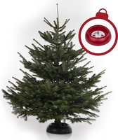 Echte Nordmann Kerstboom - 160-175 cm - A-kwaliteit - MET Quicktreestand Kerstboomstandaard ROOD