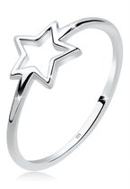 Elli Dames Ring Dames Ster Uitgesneden Symbool in 925 Sterling Zilver