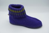 Haflinger- Paul - gebreide huttenschuhe- blauw- maat 27