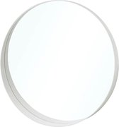 Giftdecor Ronde Spiegel Witte Rand /Dikke omlijsting,dia 39 cm