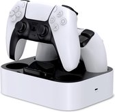 PS5 Controller Laadstation - PlayStation Docking Station - 2 controllers kunnen tegelijkertijd worden geplaatst - Quick Charger - Wit