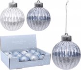 Oneiro's luxe kerstbal CLEAR – ø8 cm - kerstbal - luxe verpakking – kerstcollectie – kerstdecoratie – kerstboomhanger – kerstversiering